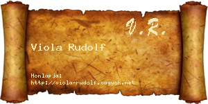 Viola Rudolf névjegykártya
