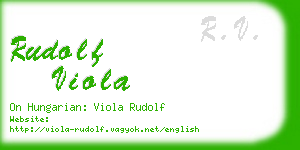 rudolf viola business card